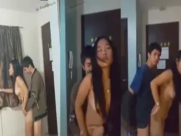 Kemesraan Sejoli Cantik Posisi Berdiri Crot